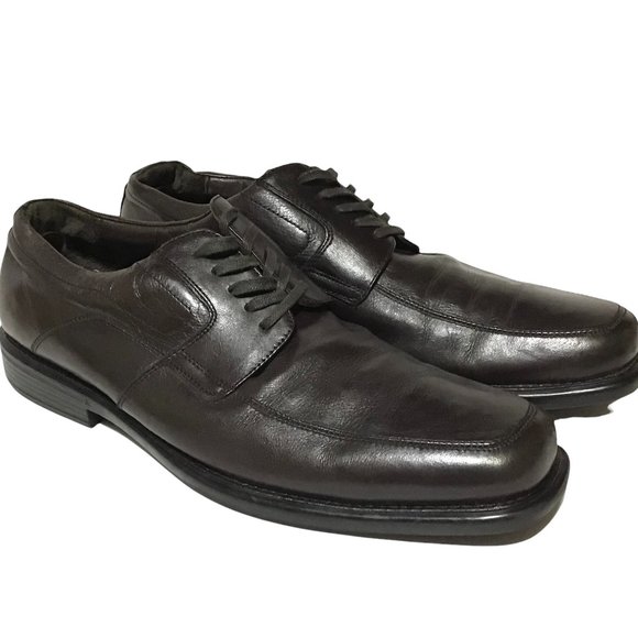 Johnston & Murphy Mens Sz 9.5M Brown Moc Toe Brown Sheepskin Leather Oxfords main image 5